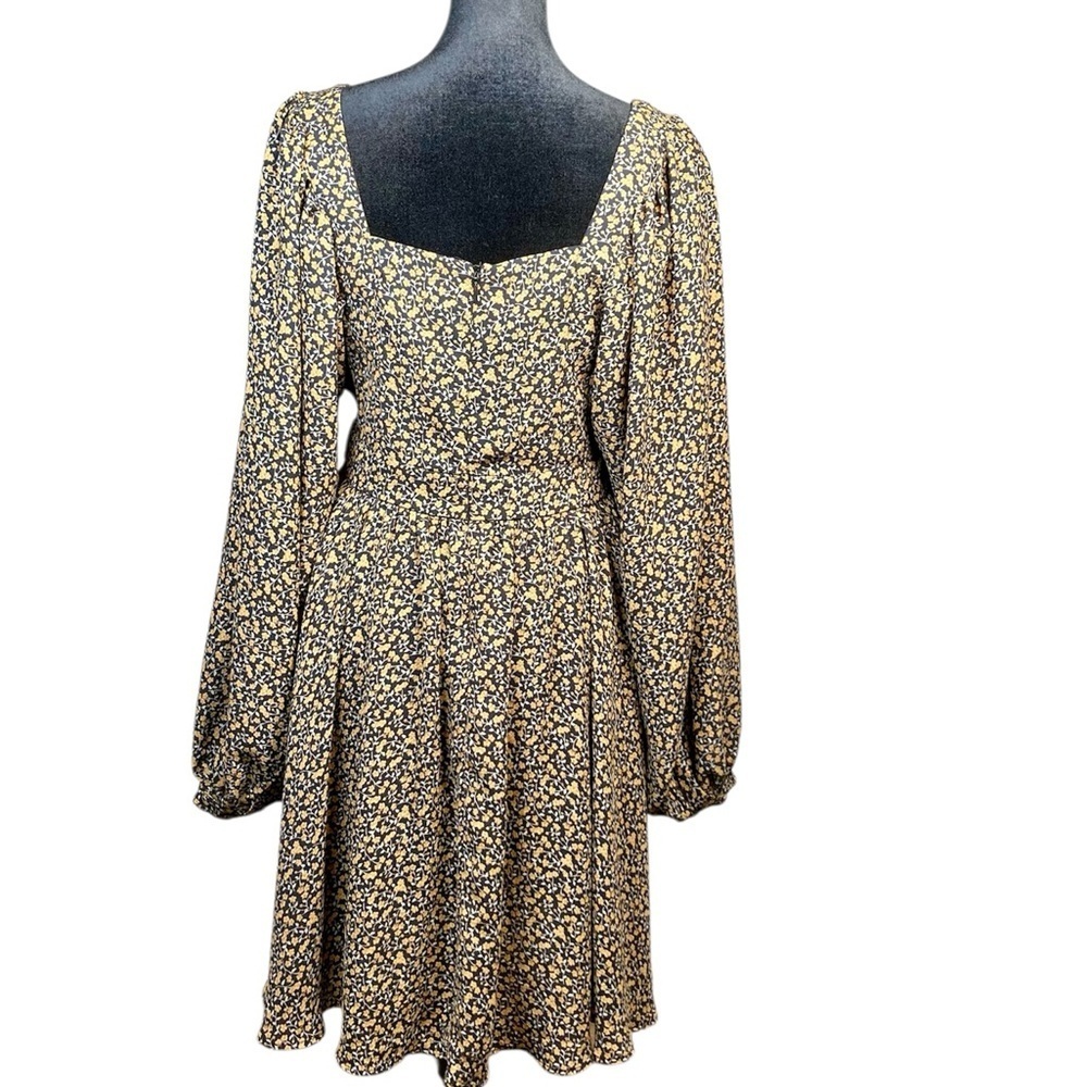 MANGO Floral Print Square Neck Mini Dress Size Small​​​ - Picture 3 of 6